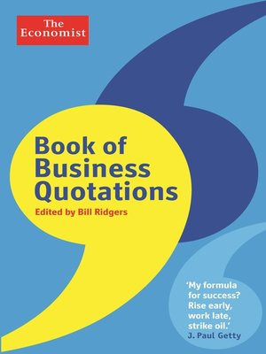 cover image of The Economist Book of Business Quotations